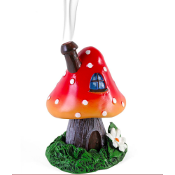 Incense Cone Holder Red Toadstool  Incense Cone Holder Red Toadstool